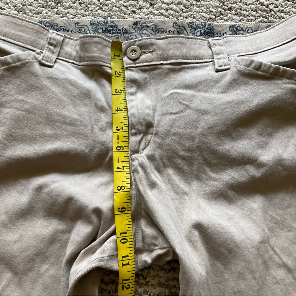 5/$15 Lee Comfort Waistband Light Khaki Tan Pants 16W PETITE - Picture 9 of 11
